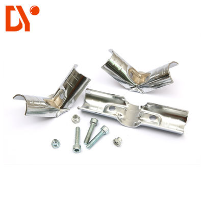 HJ-3 Chrome-plated Metal Pipe Connector for OD 28mm Lean Pipe Warehouse Modular System