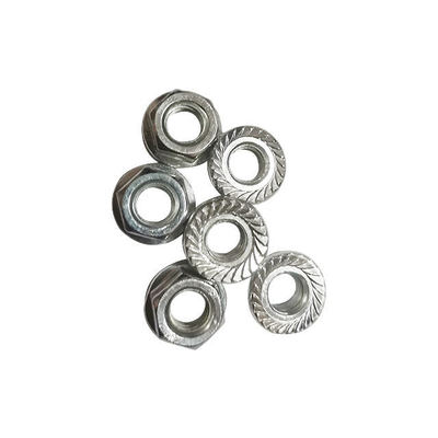 Custom M4 M5 M6 M8 M10 M12 Zinc Plated Carbon Steel Self Locking Hex Drive Flange Nut with Serrated