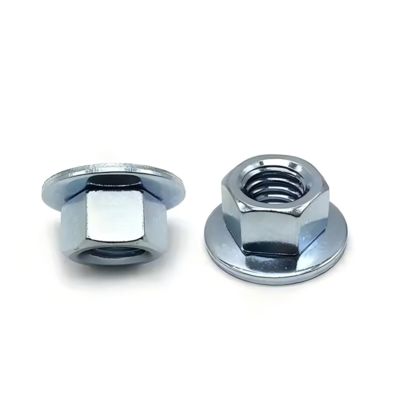 Custom Zinc Plated Carbon Steel M8 Round Hexagon Flat Flange Nut
