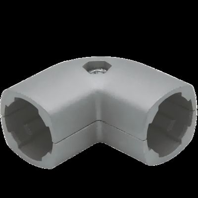 DYJ19-A15 Metal Tube Fittings Two Way Round 90 Degree Elbow Connector Aluminium Pipe Joint Pipe Connector