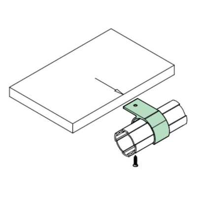 DYE43-01 43mm Lean Pipe Connector Aluminum Plate Fixed Clip Plate Fastening Clasp