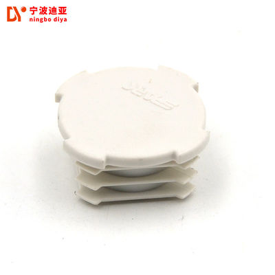 White Aluminum Alloy Tube With Plastic Threaded Plug Insert Outer Diameter 43 Mm
