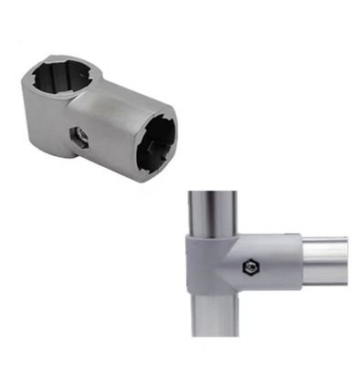 OD28mm Industrial Flexible Aluminium Lean Pipe Connector Corner Joint Metal Product