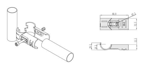 H-1 lean pipe connector 2.3mm SPHC Black electrophoresis joint