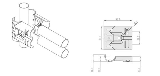 Lean Pipe Connector H-10 Single piece Black Electrophoresis Joint