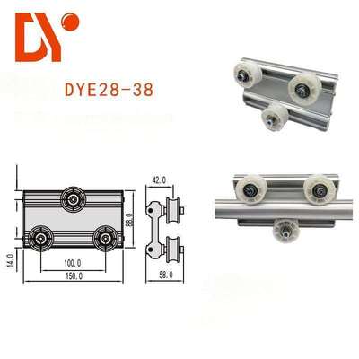 DYE28-38 High Quality Industrial Aluminum Tube Accessory Joint Tube Groove Roller Slider