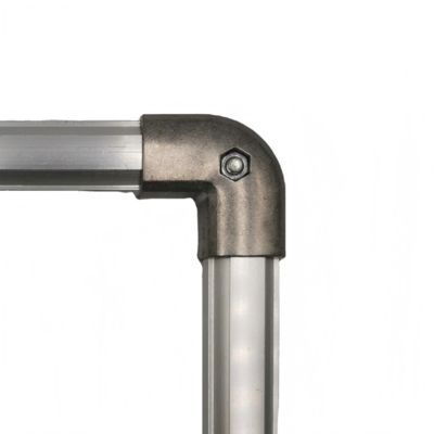 DYJ19-A15 Metal Tube Fittings Two Way Round 90 Degree Elbow Connector Aluminium Pipe Joint Pipe Connector