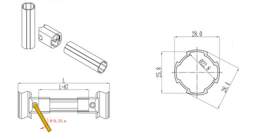 6063-T5 Material Aluminum Lean Pipe with Sandblasted Matte Surface and 4m Length for Industrial Applications