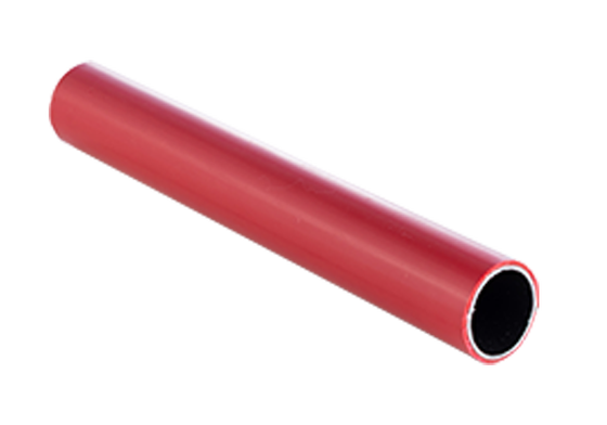 OD28mm tubo di plastica con rivestimento rosso per scaffale, banco di lavoro del tubo, carrello industriale tubo magro in acciaio inossidabile